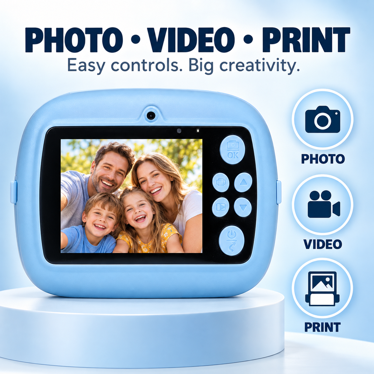 SnapPrint Mini photo video and print controls