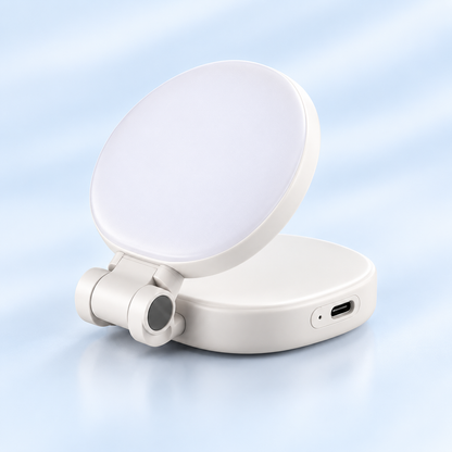 Separate foldable magnetic fill light with hinge and charging port
