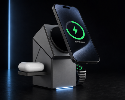 Adjustable rotating magnetic phone charging stand