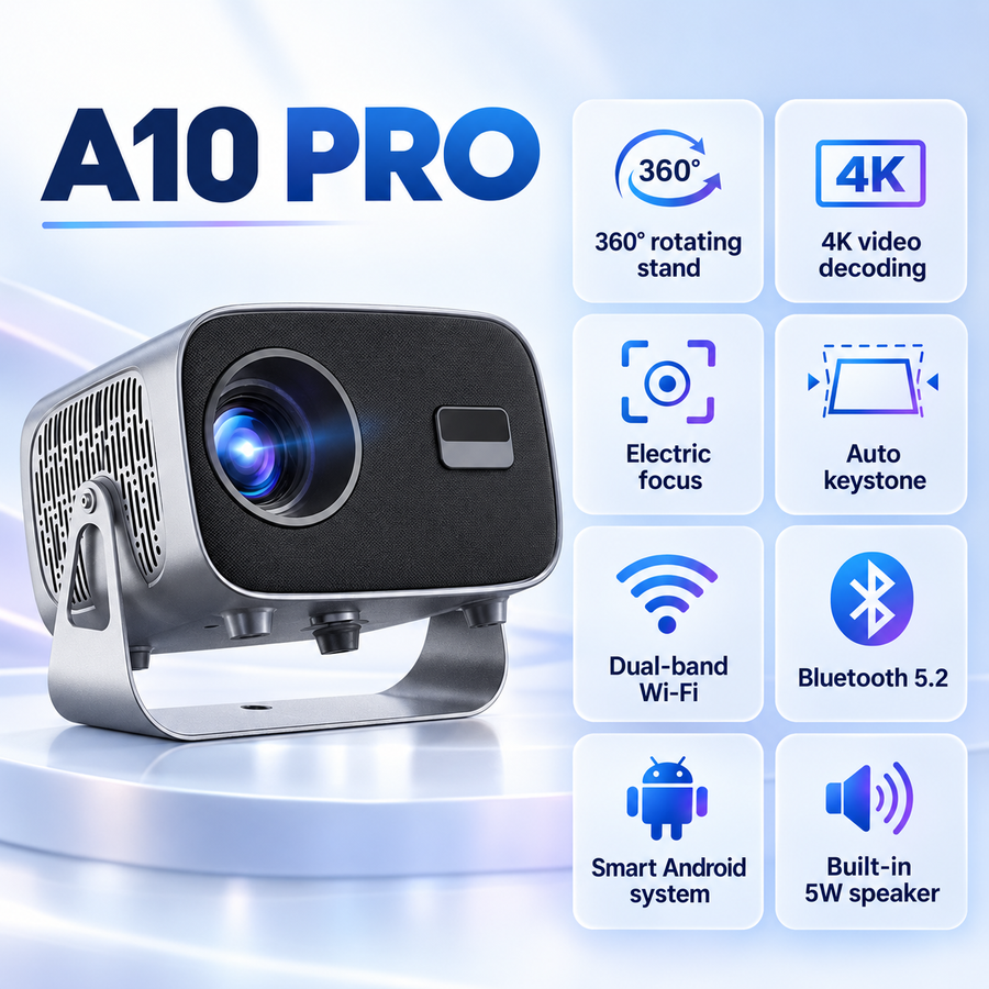 A10 Pro smart projector full feature overview