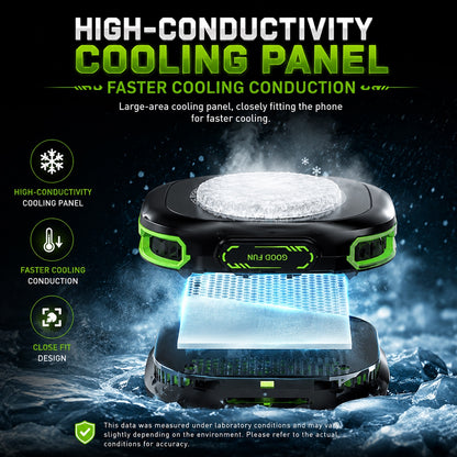 High-conductivity cooling panel with close-fit phone contact