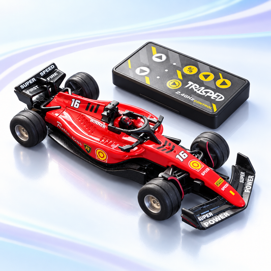 Red 1:64 mini Formula racing RC car with 2.4GHz remote control