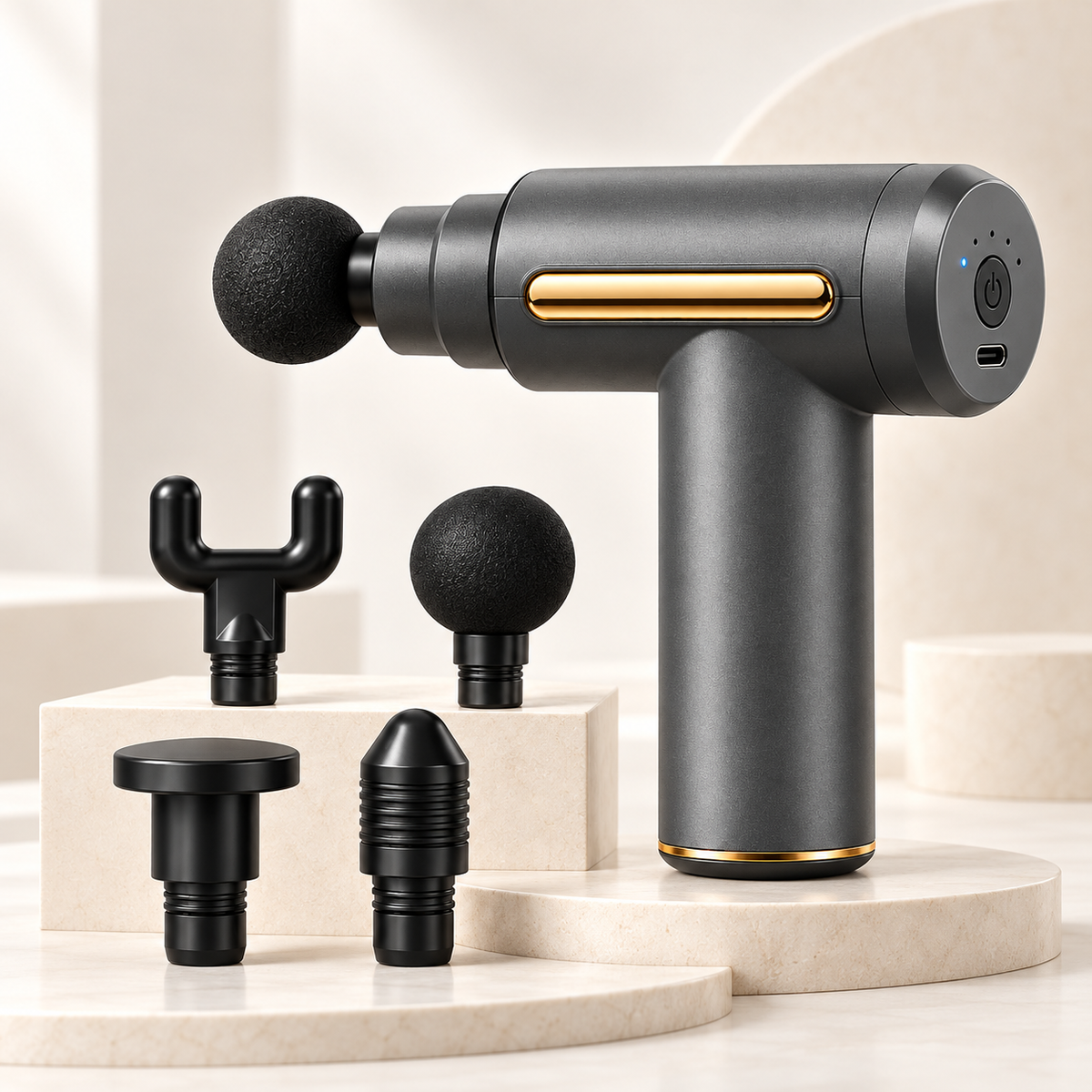 ARLISHCO Mini Massage Gun with four heads