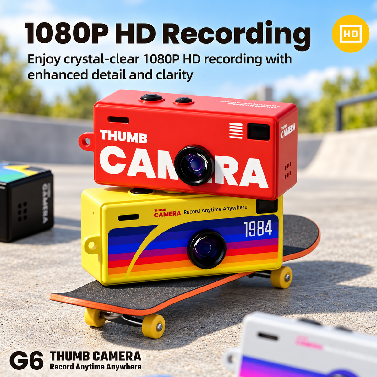 G6 Thumb Camera 1080p video recording