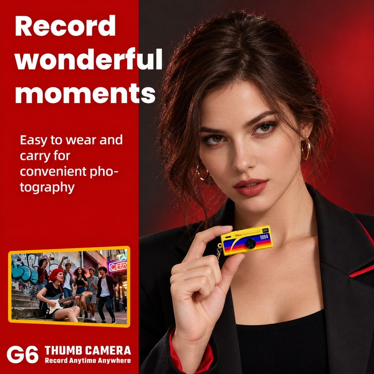 G6 Thumb Camera everyday lifestyle use