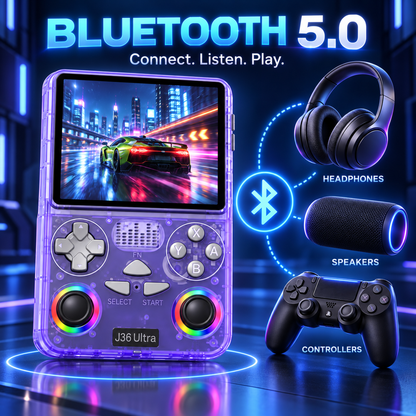J36 Ultra Bluetooth 5.0 support for compatible headphones speakers and controllers