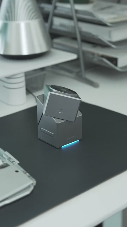 ARLISHCO 3-in-1 rotating magnetic wireless charging station product demonstration